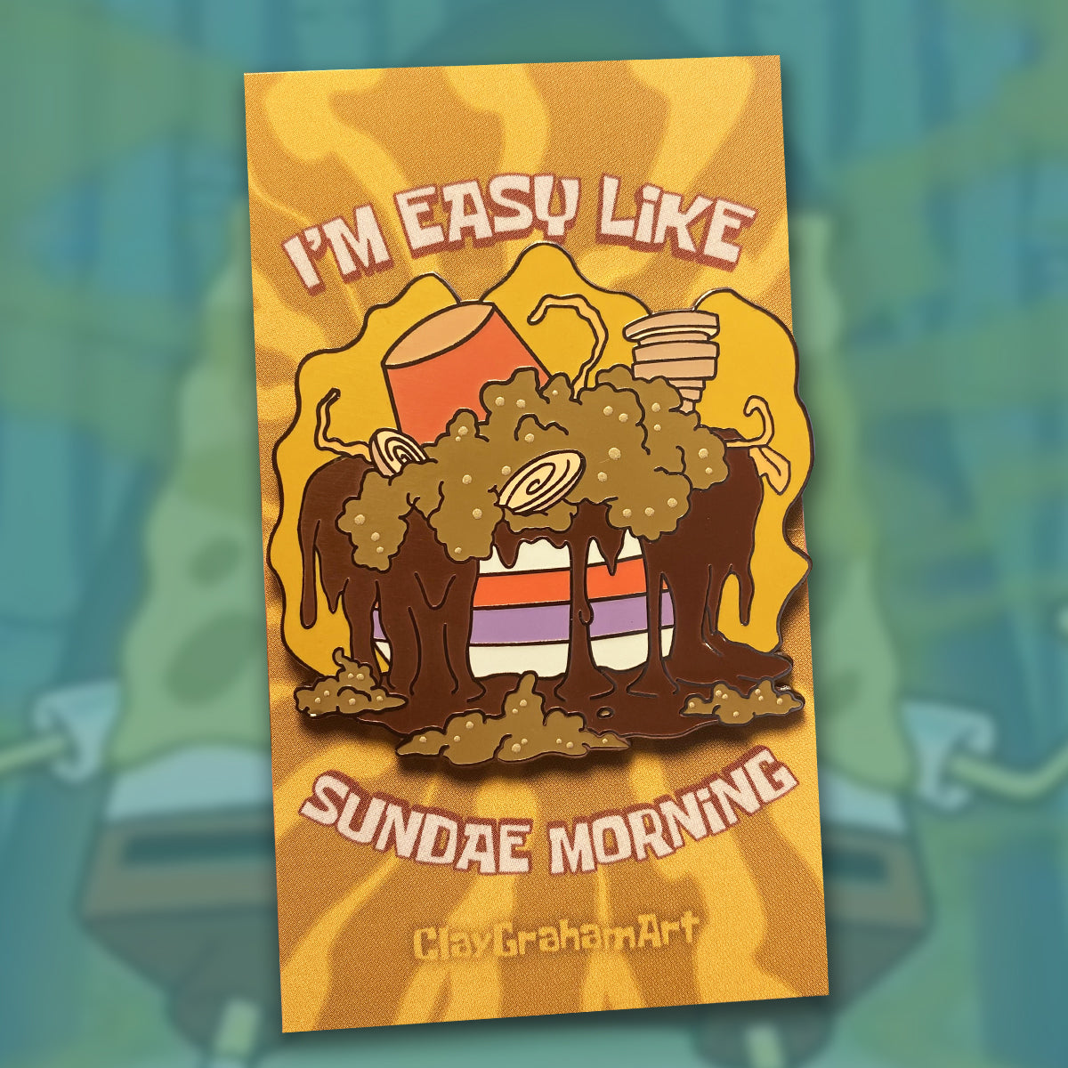 Sundae Morning 2&amp;quot; hard enamel pin