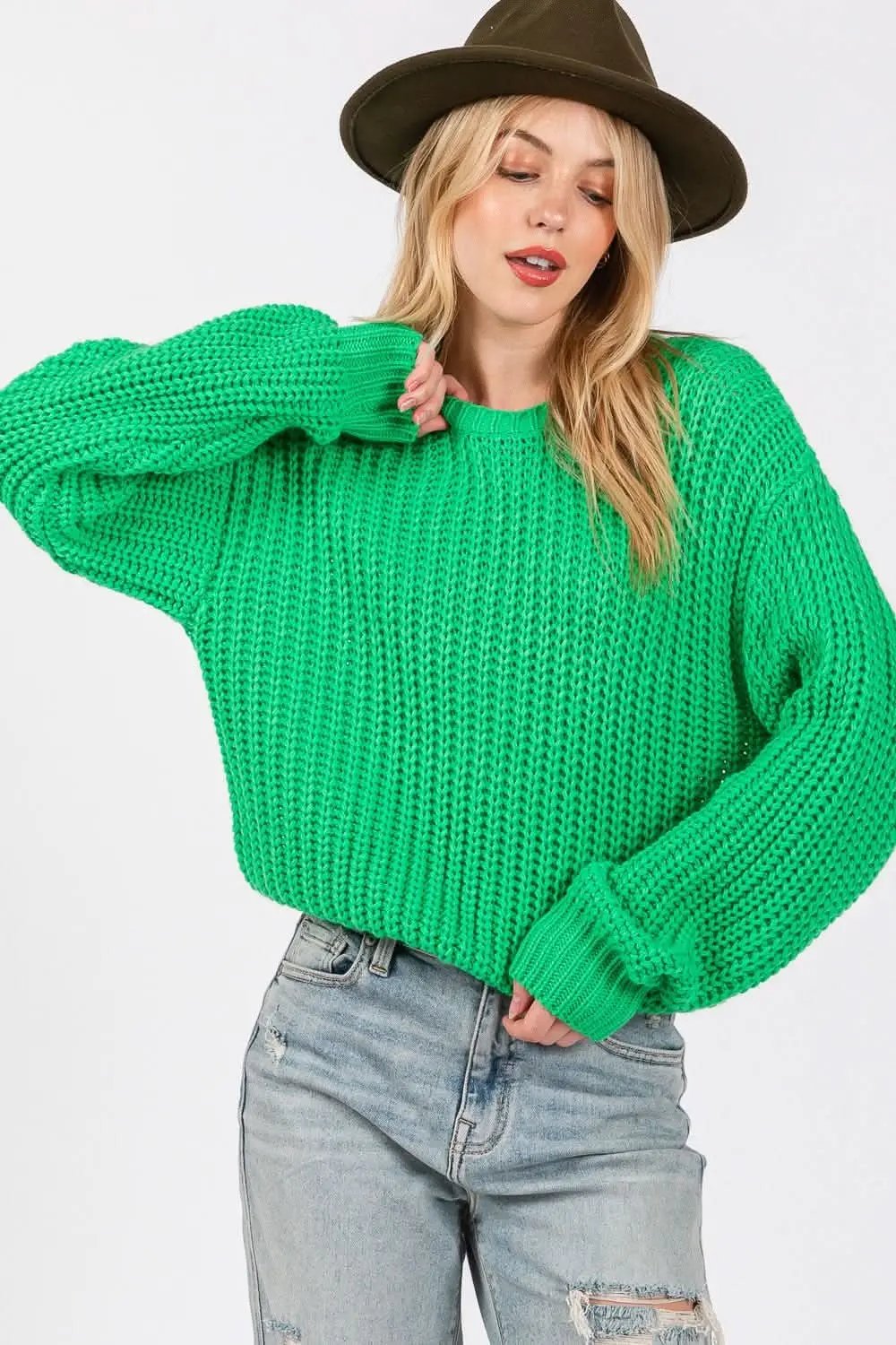 Sage + Fig cozy drop shoulder sweater