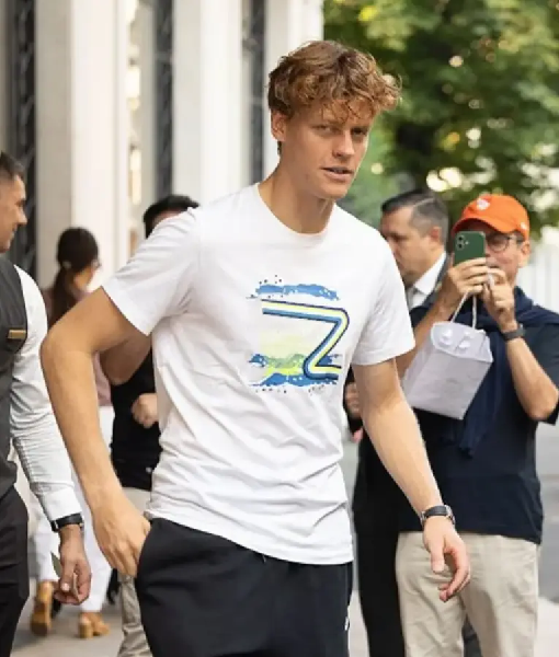 Jannik Sinner Milan White T-Shirt