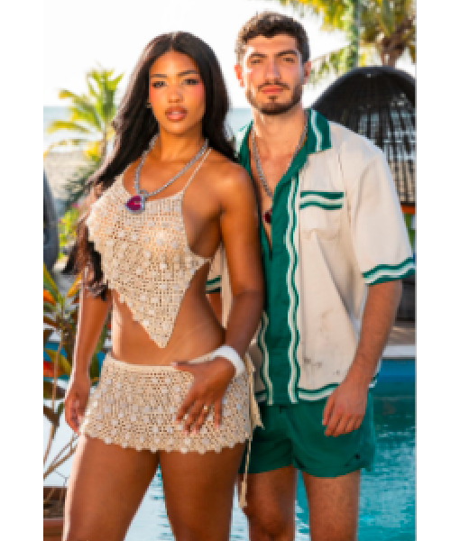Love Island Games S02 Charlie Georgiou Green &amp;amp; White Shirt