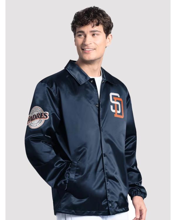 San Diego Padres Cooperstown Navy Coaches Jacket