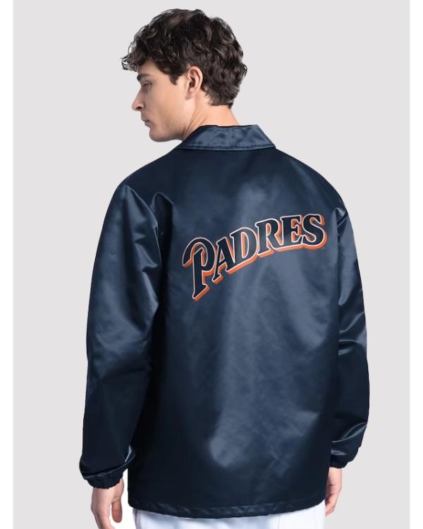 San Diego Padres Cooperstown Navy Coaches Jacket