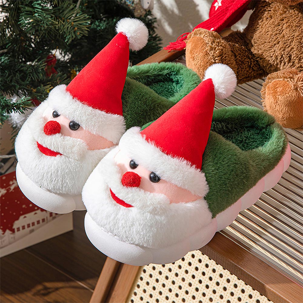 Santa Claus Winter Non-Slip Indoor Slippers | ZAKAPOP