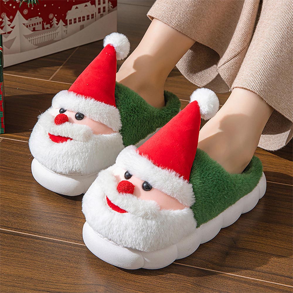 Santa Claus Winter Non-Slip Indoor Slippers | ZAKAPOP