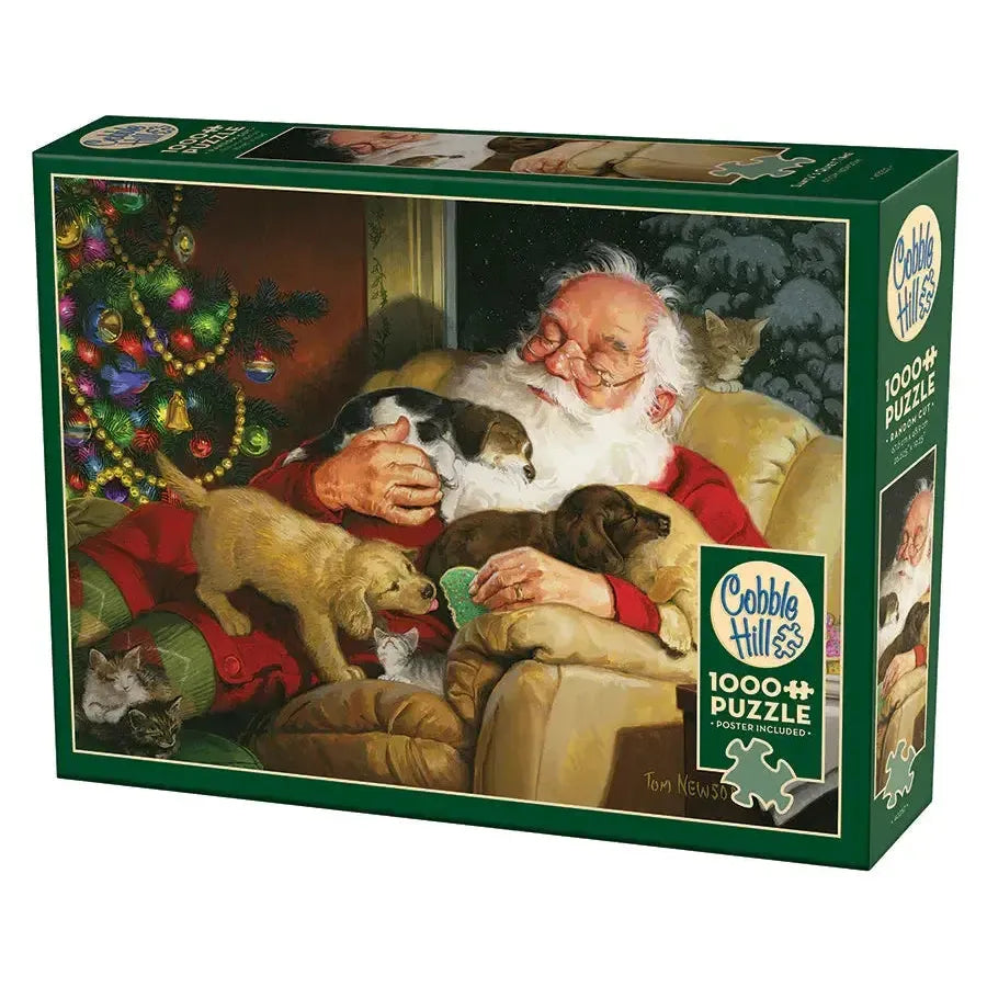 Santa&amp;#39;s Quiet Time 1000 Piece Jigsaw Puzzle Cobble Hill