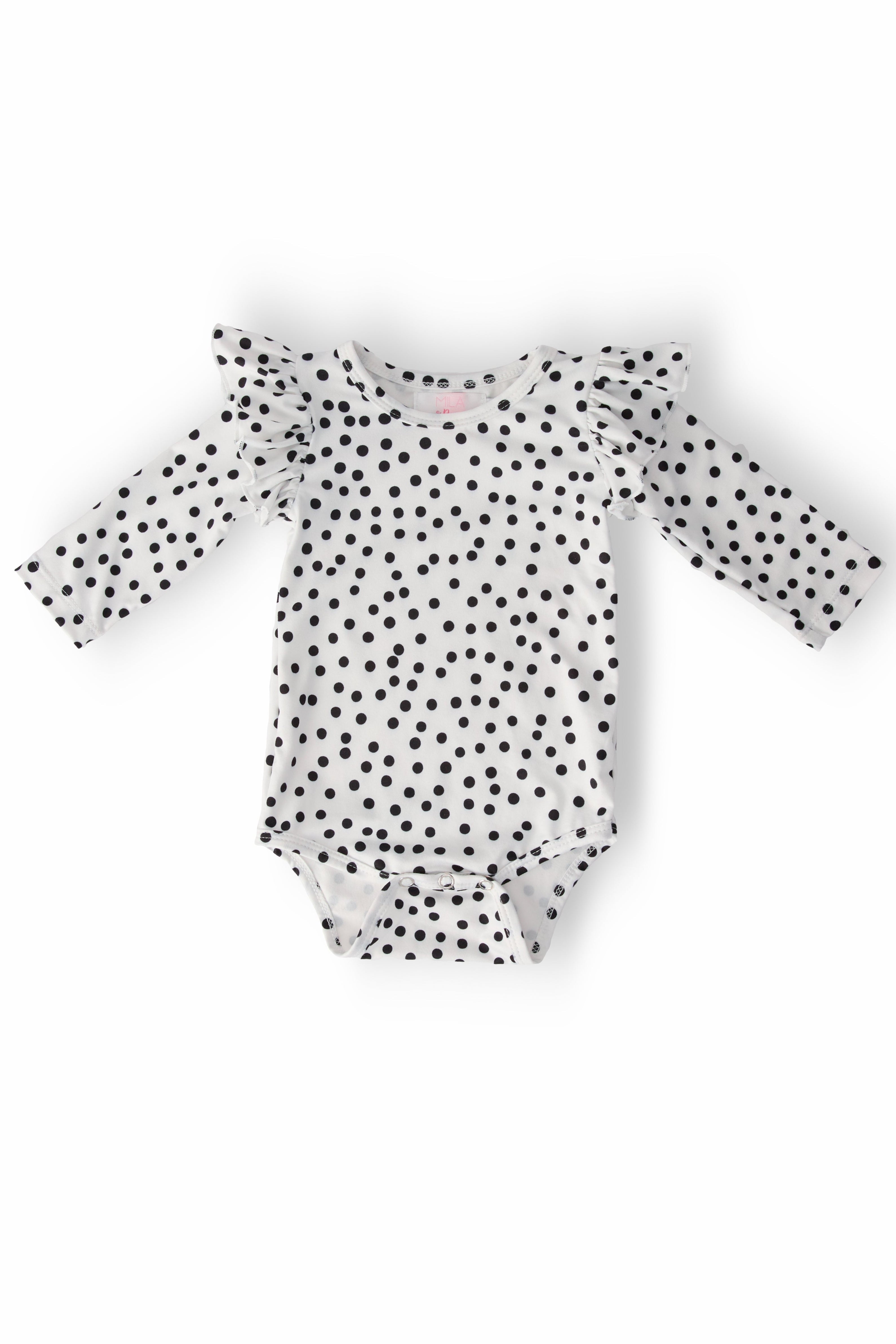 Scattered Dot L/S Flutter Bodysuit