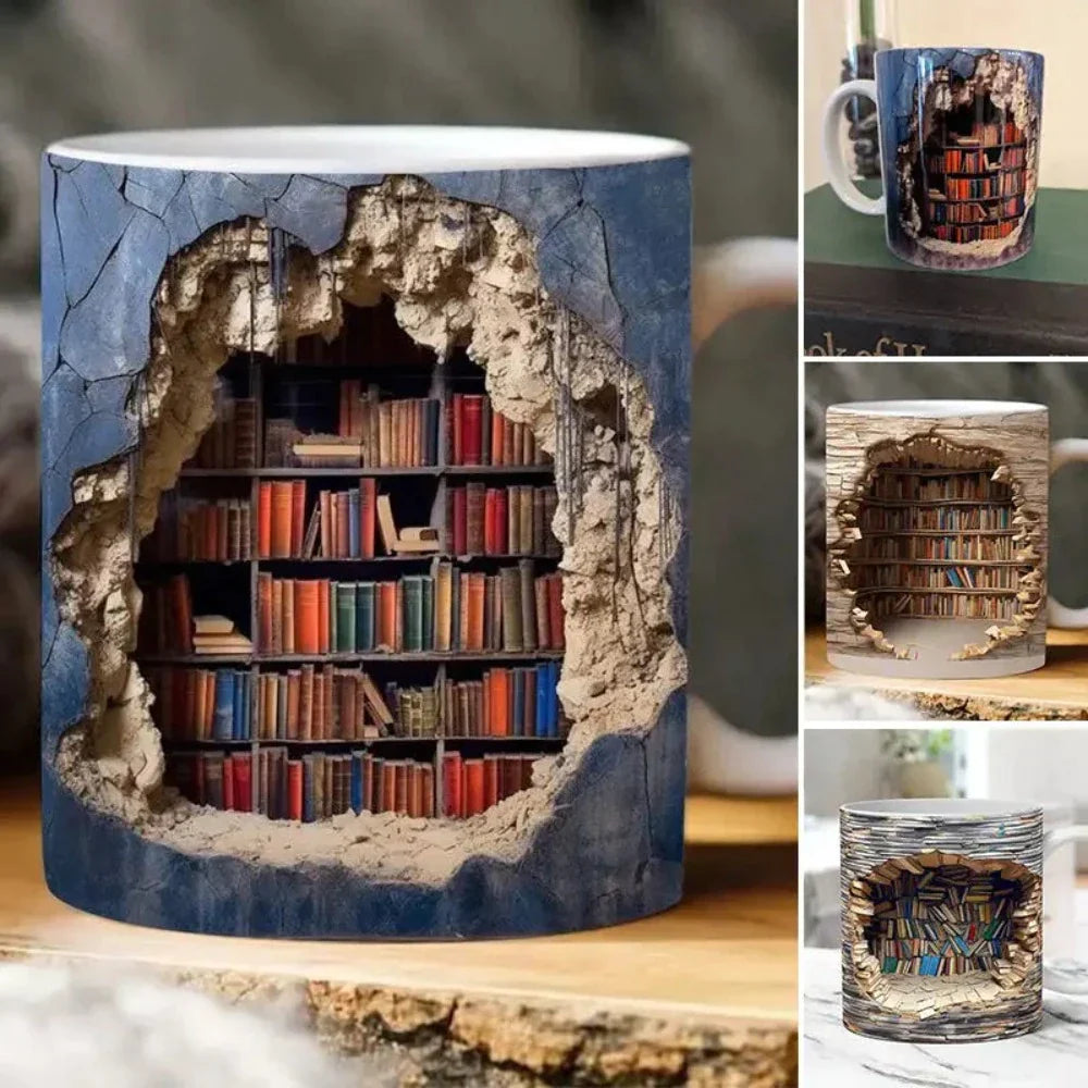 Bookshelf Coffee Mug