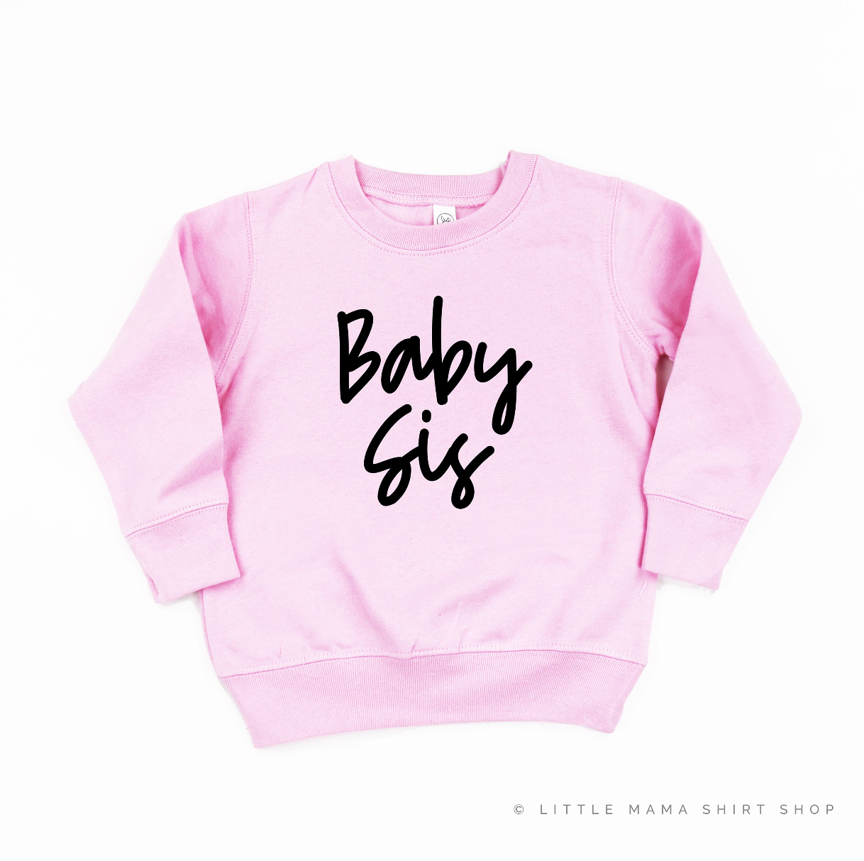 Baby Sis (Cursive) - Child Sweater