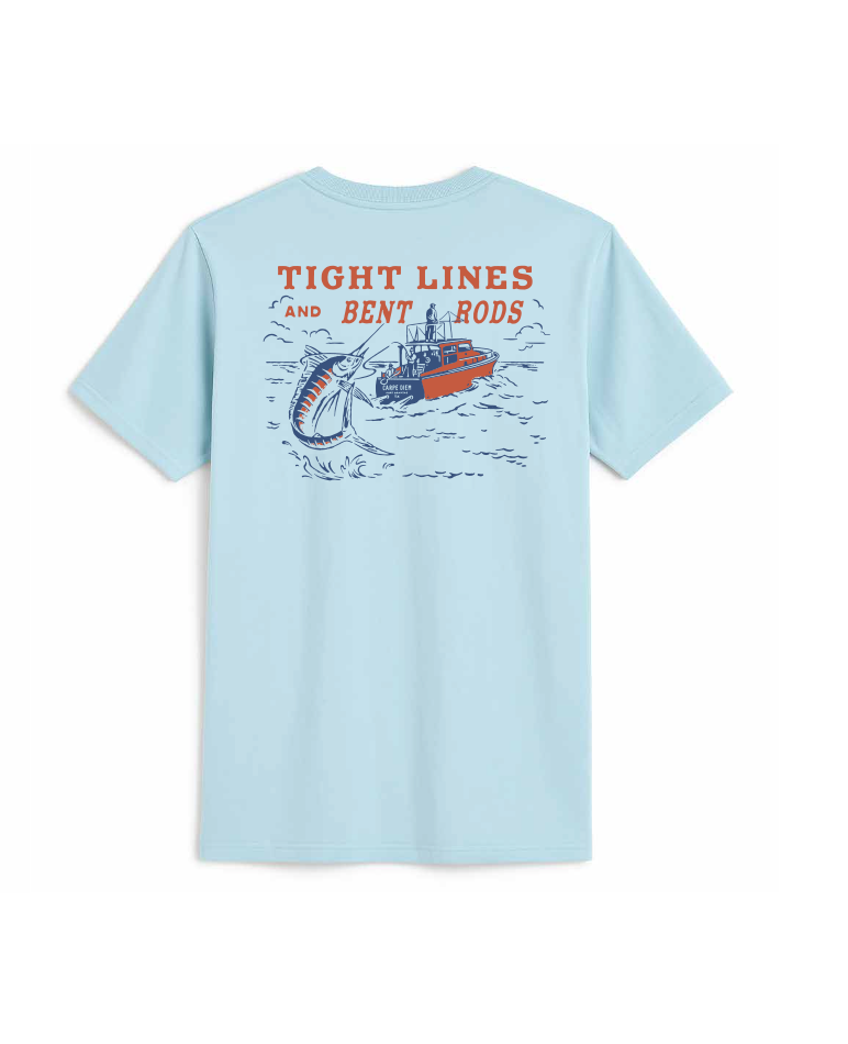 Tight Lines &amp;amp; Bent Rods Pocket T-Shirt - Chambray