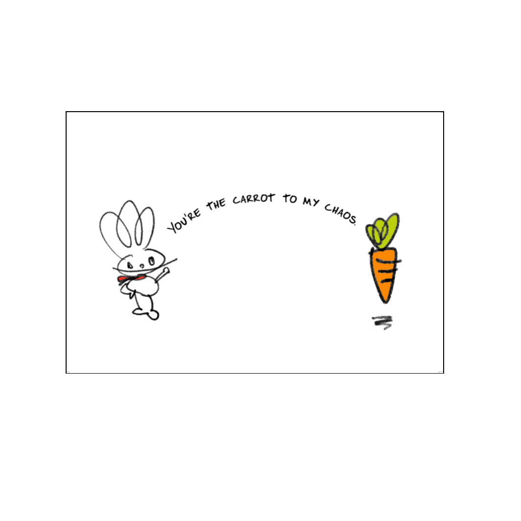 ZillyTales Card - Carrot To My Chaos: I Love You