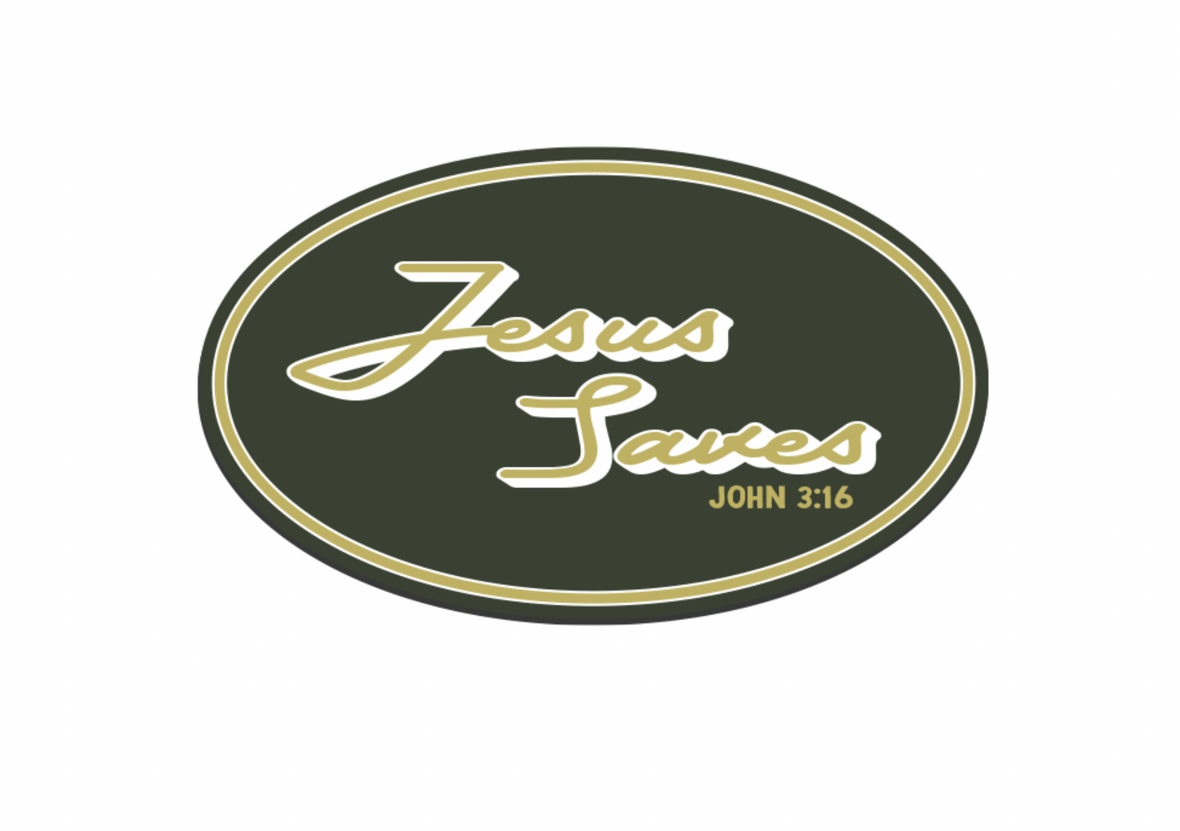 &amp;quot;Jesus Saves&amp;quot; UV Printed Patches