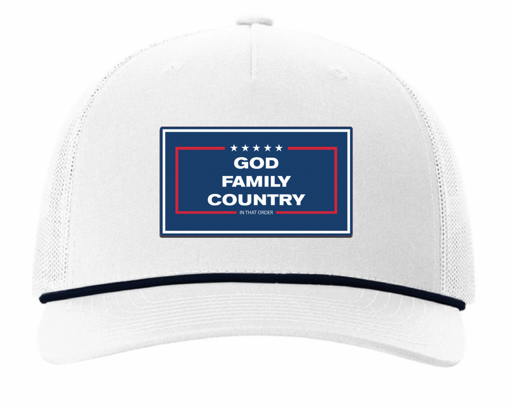 "GOD, FAMILY,COUNTRY" UV Printed Patches. (NAVY)