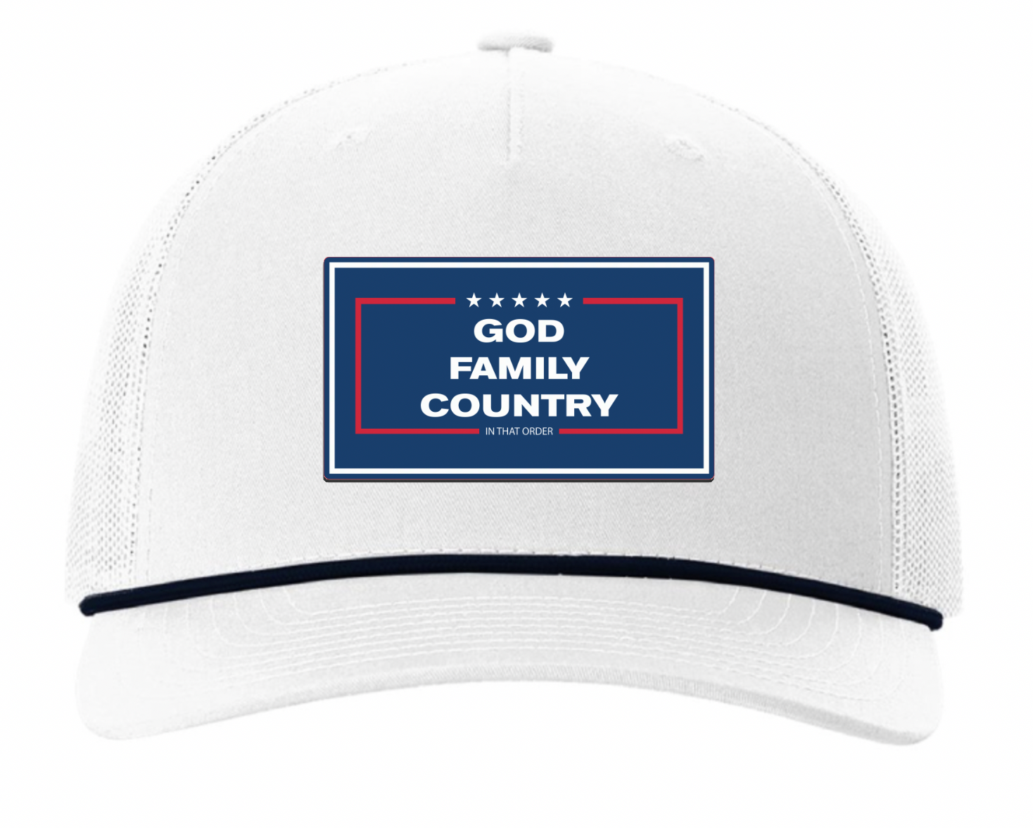 "GOD, FAMILY,COUNTRY" UV Printed Patches. (NAVY)
