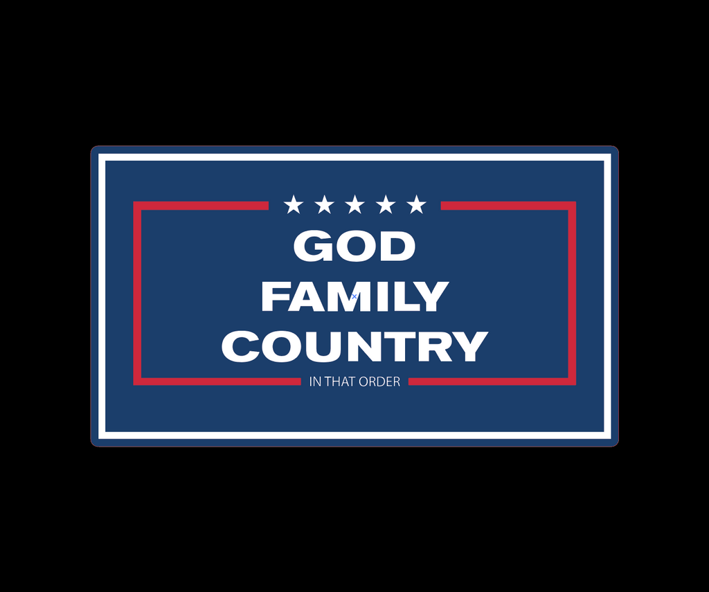 "GOD, FAMILY,COUNTRY" UV Printed Patches. (NAVY)