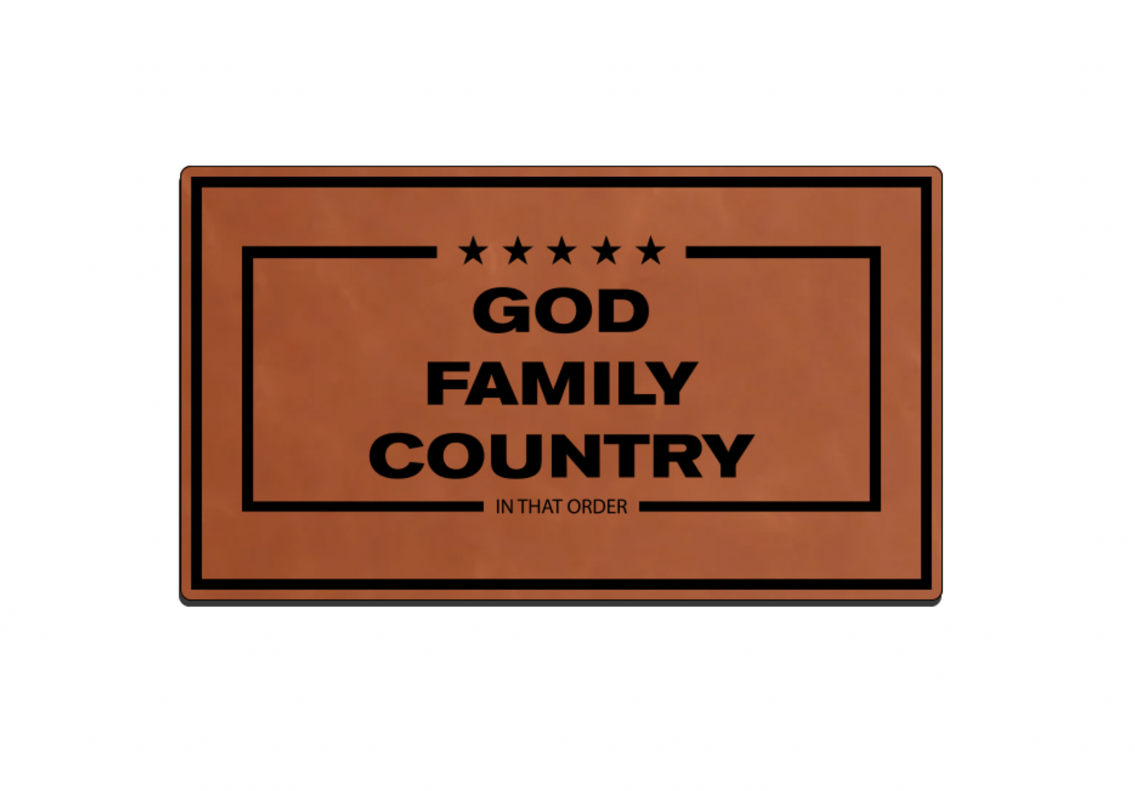 "GOD, FAMILY,COUNTRY" Leatherette Patches
