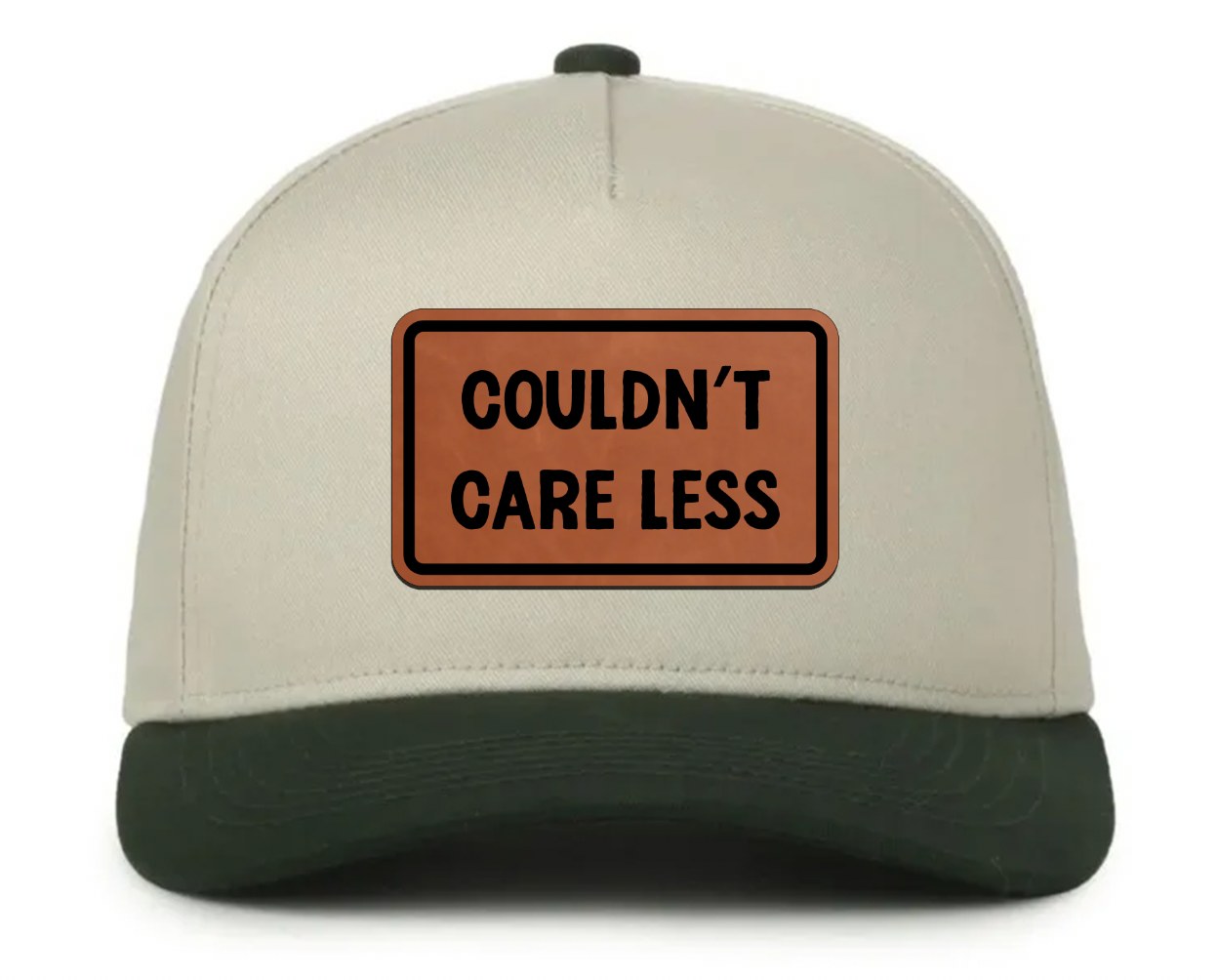 "Couldn't Care Less" Leatherette Patches