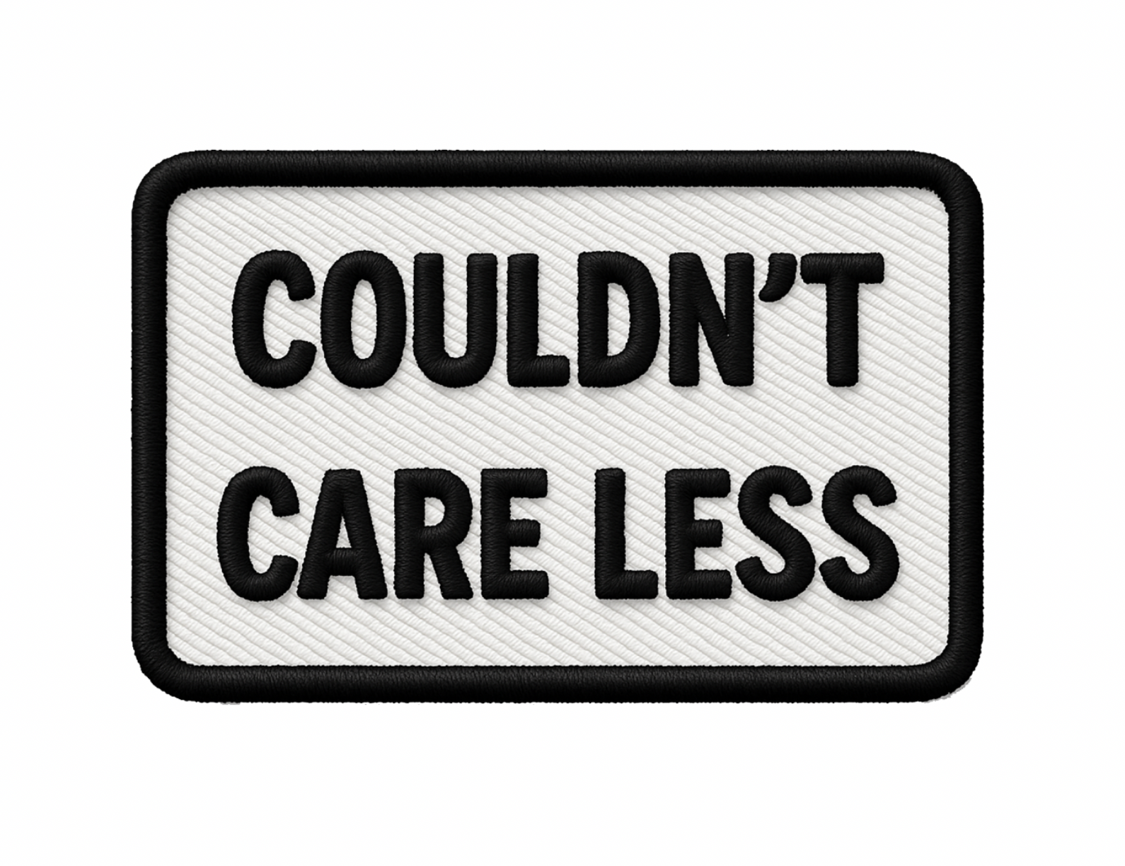 "Couldn't Care Less" UV Printed Patches