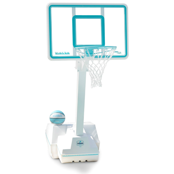 Dunn Rite Splash &amp;amp; Slam Clear Pool Basketball Hoop Set