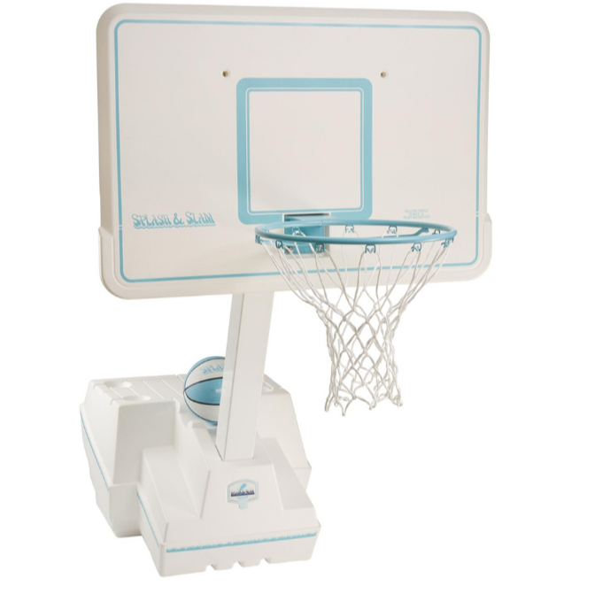 Dunn Rite Splash &amp;amp; Slam Clear White Basketball Hoop Set