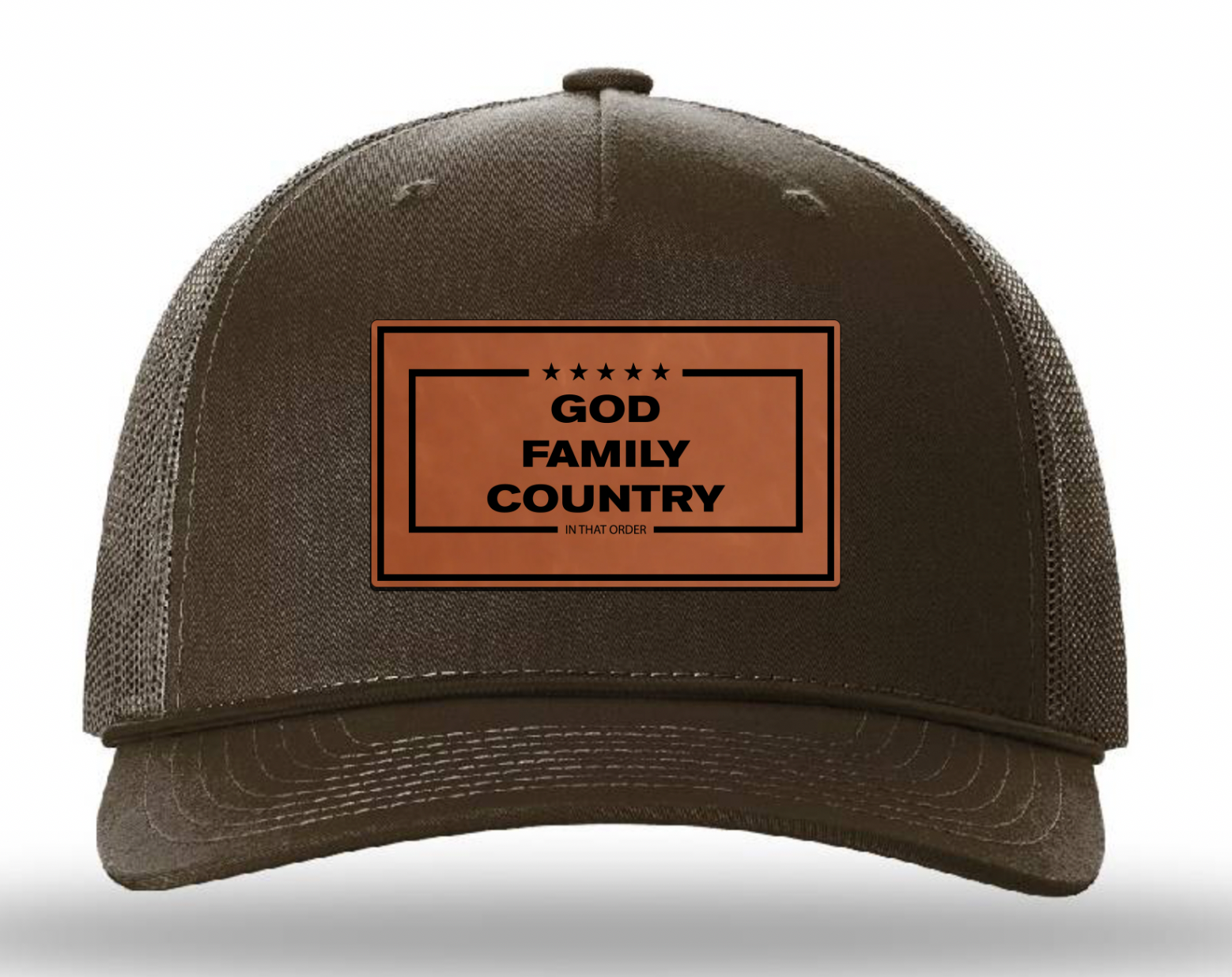 "GOD, FAMILY,COUNTRY" Leatherette Patches