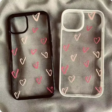 Cute Wine Red Love Heart Phone Case