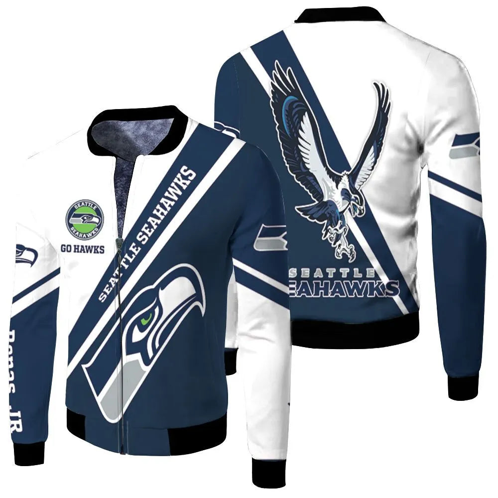 Seattle Seahawks Blue and White Jacket