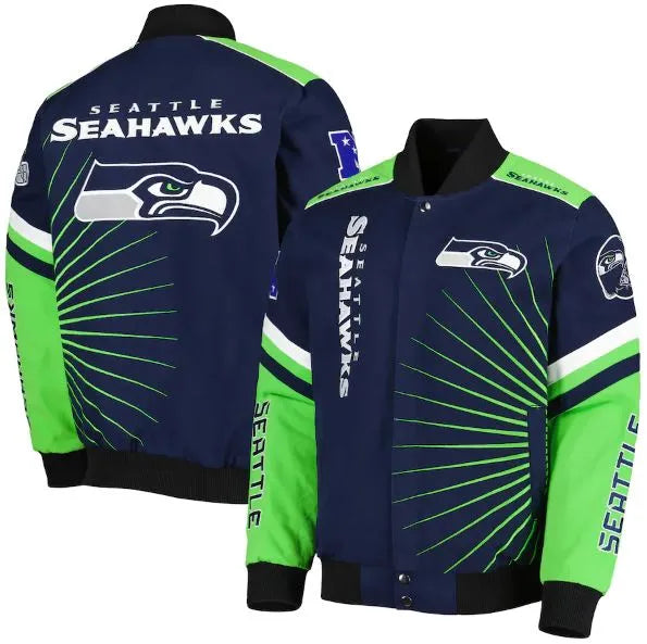 Seattle Seahawks Full Snap Varsity Jacket