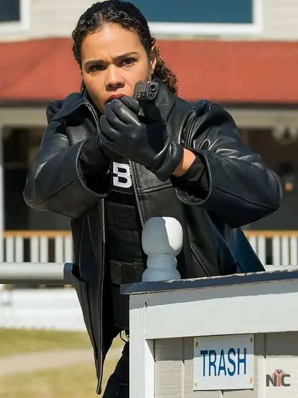 Sheryll Barnes FBI Most Wanted S06 Black Leather Jacket