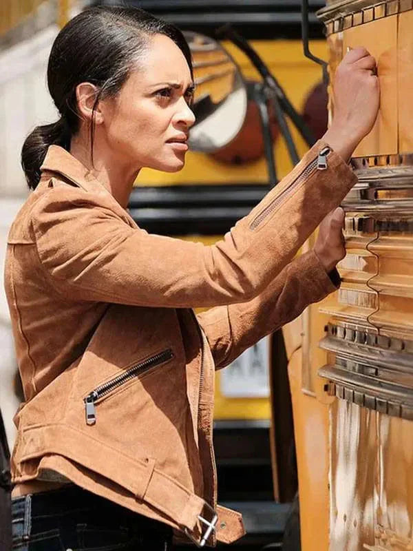 Shooter Nadine Memphis Brown Leather Jacket