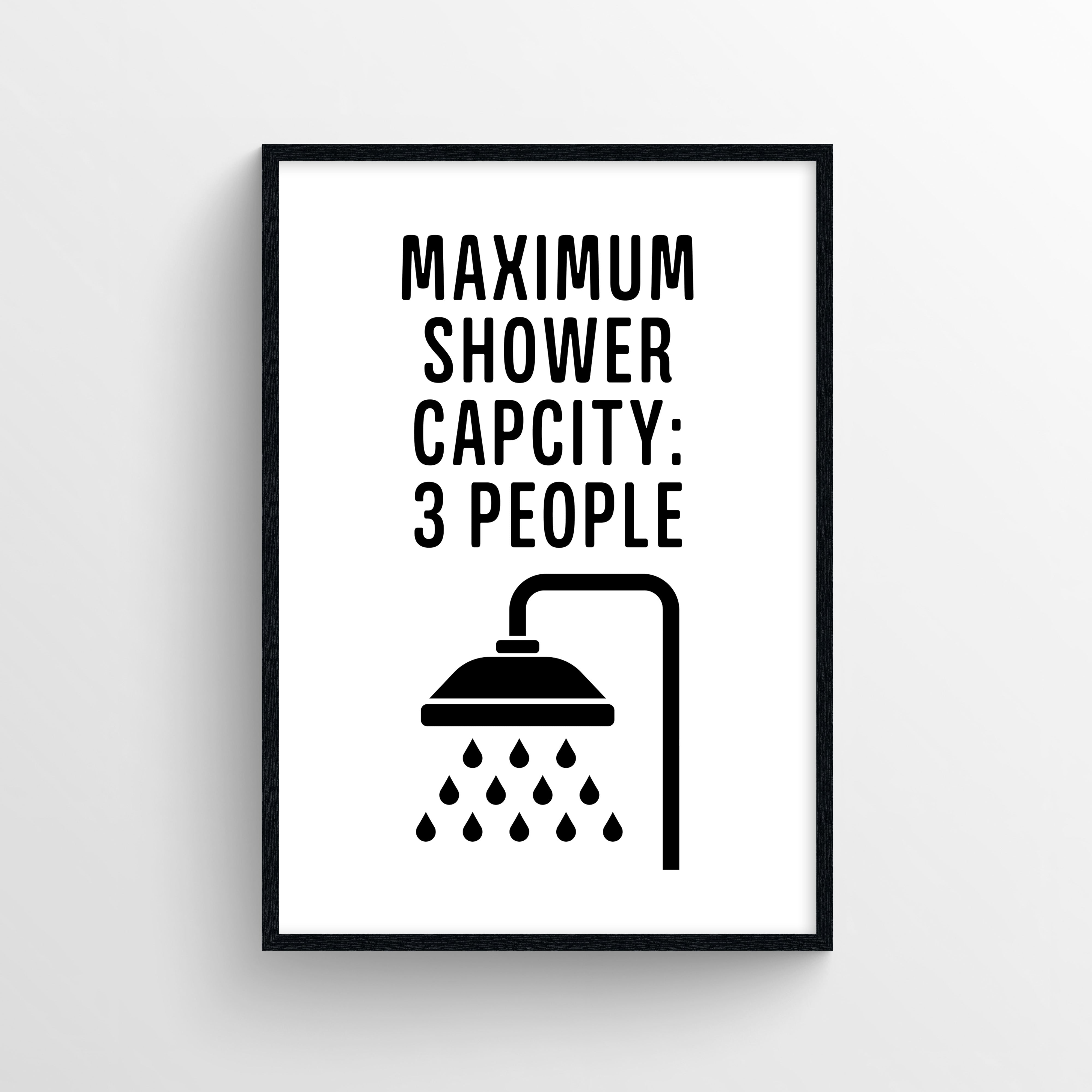 Shower Capacity Bathroom Poster