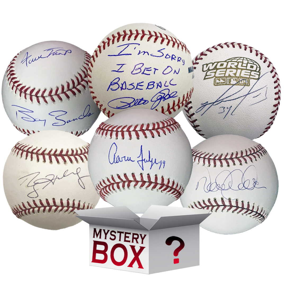 Autographed/Signed Rawlings Official MLB Baseball Mystery Box with PSA JSA or Beckett COA