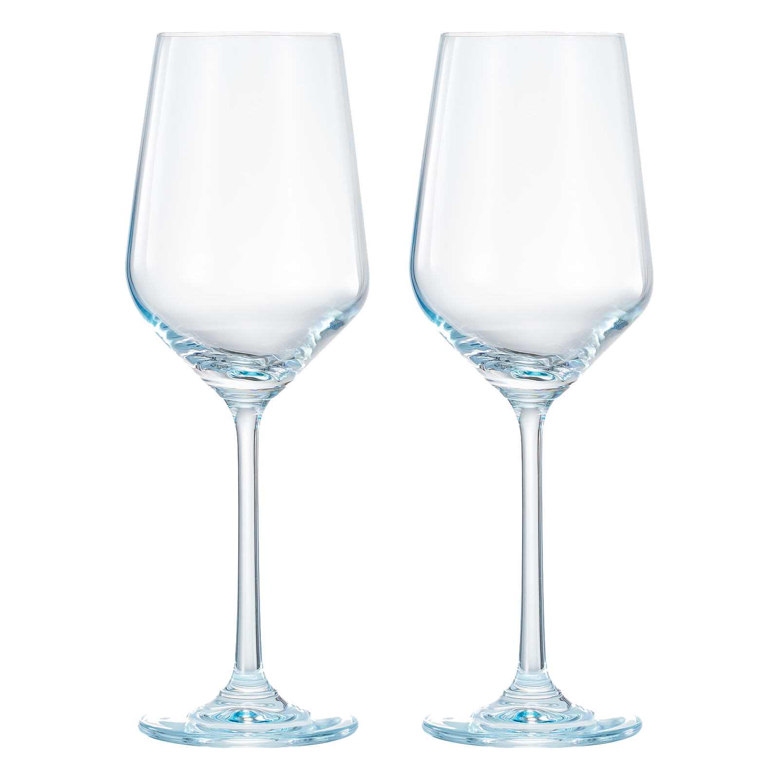 Monet Stemmed Wine Glassware, Blue, Set of 2