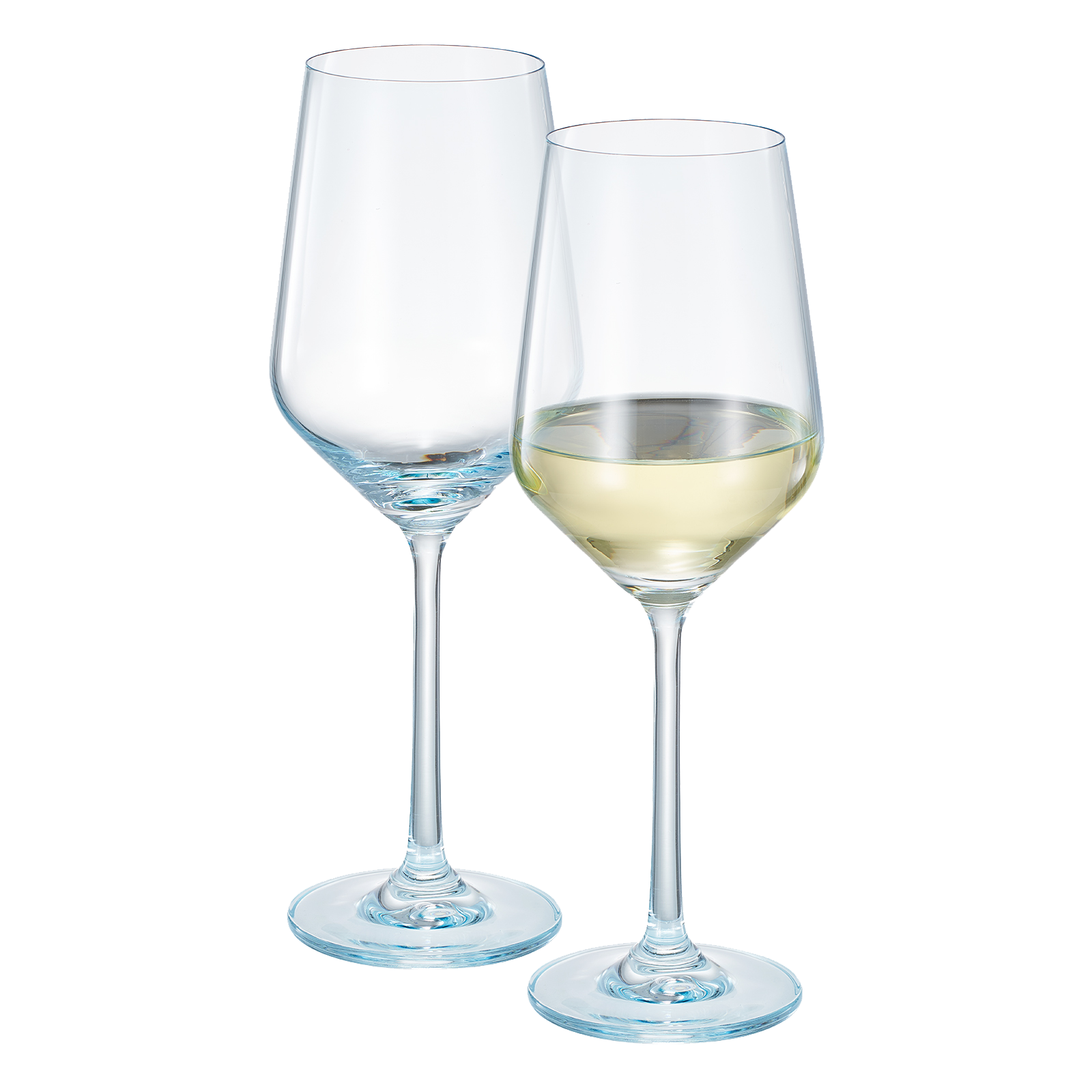 Monet Stemmed Wine Glassware, Blue, Set of 2