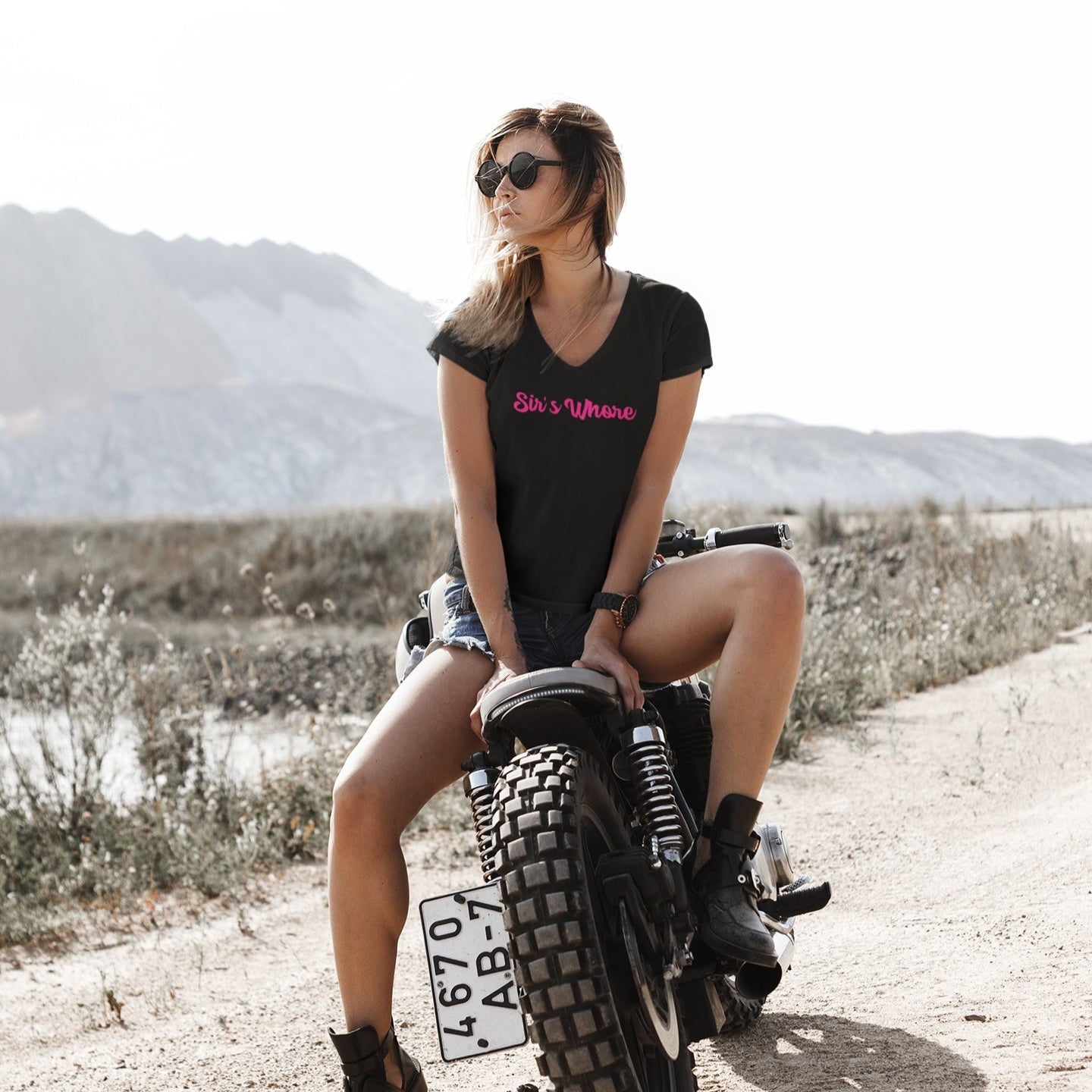 Sir&amp;#39;s Whore Unisex Short Sleeve V-Neck T-Shirt