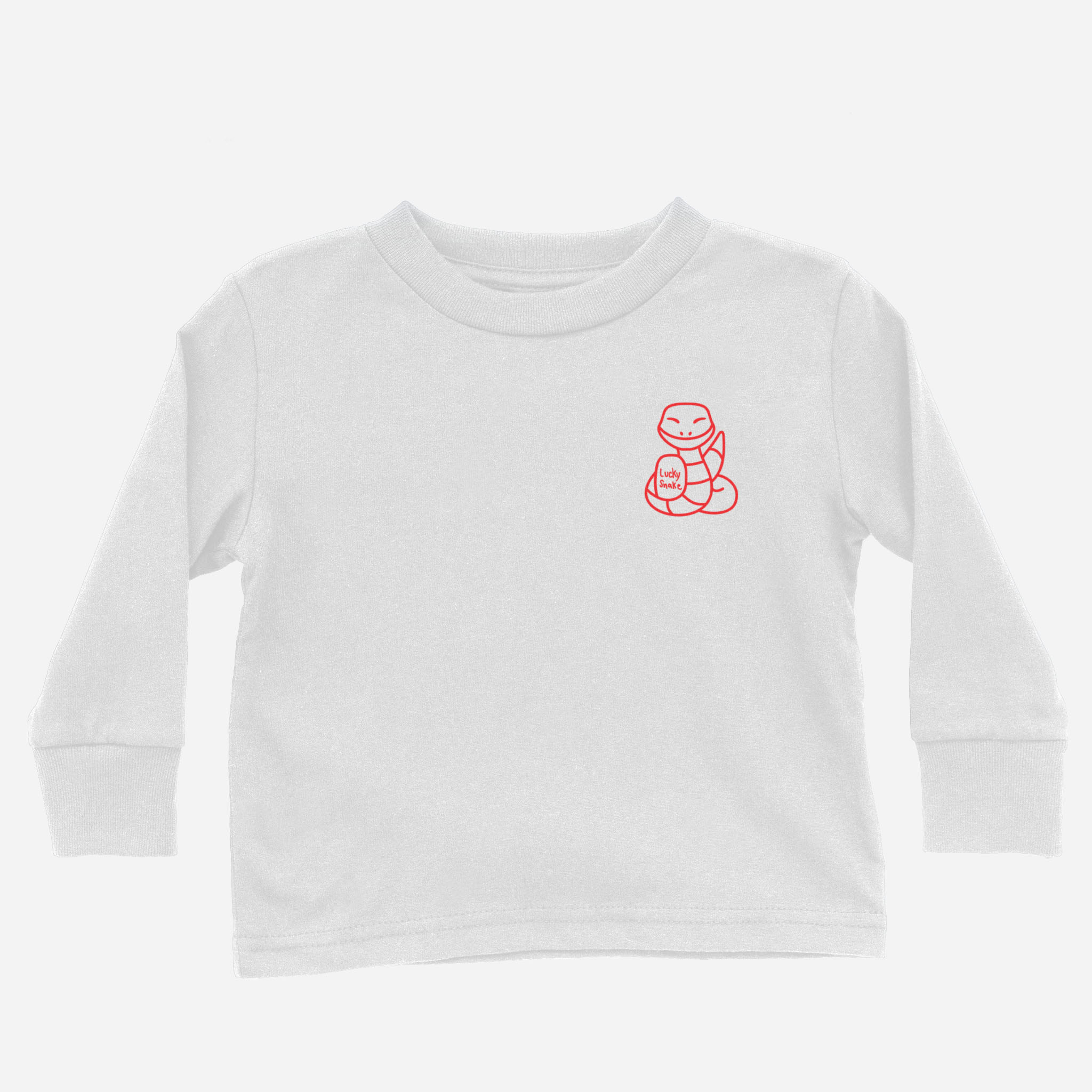 Lucky Snake Outline Long Sleeve Shirt (Toddler)
