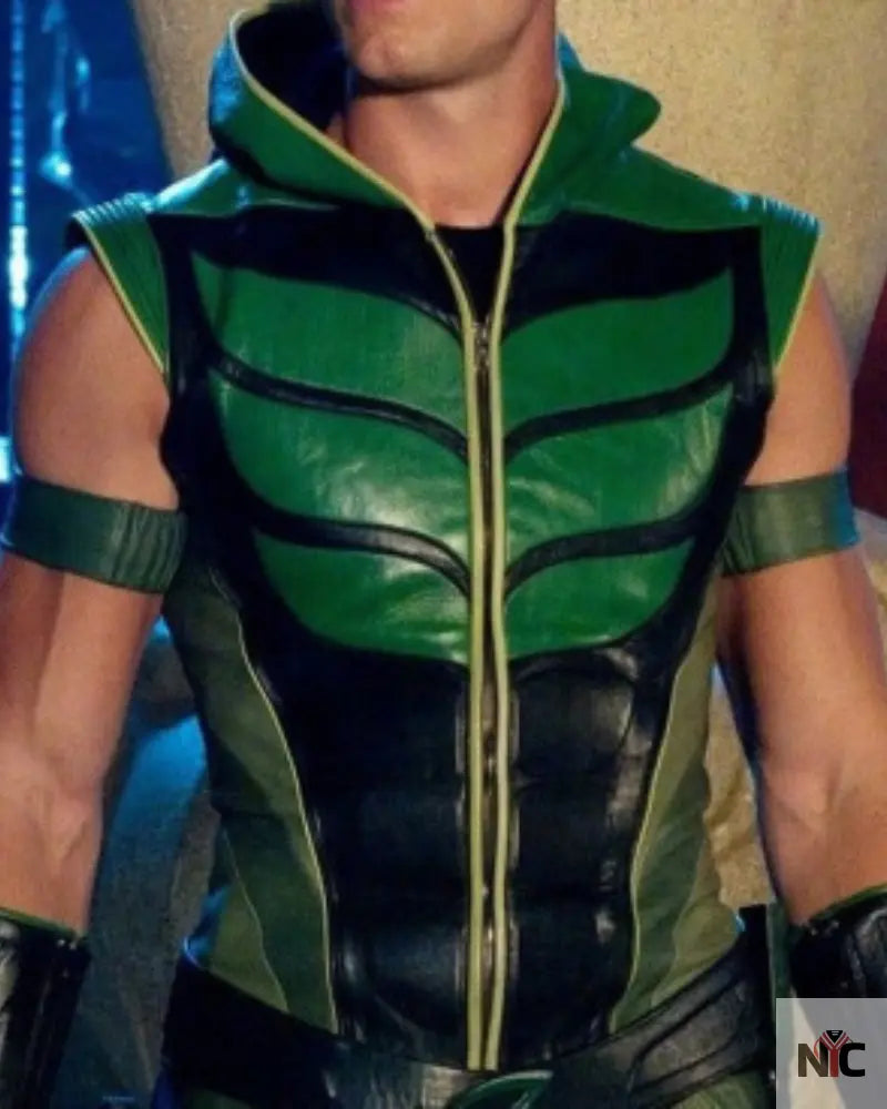 Smallville Green Arrow Justin Hartley Leather Vest