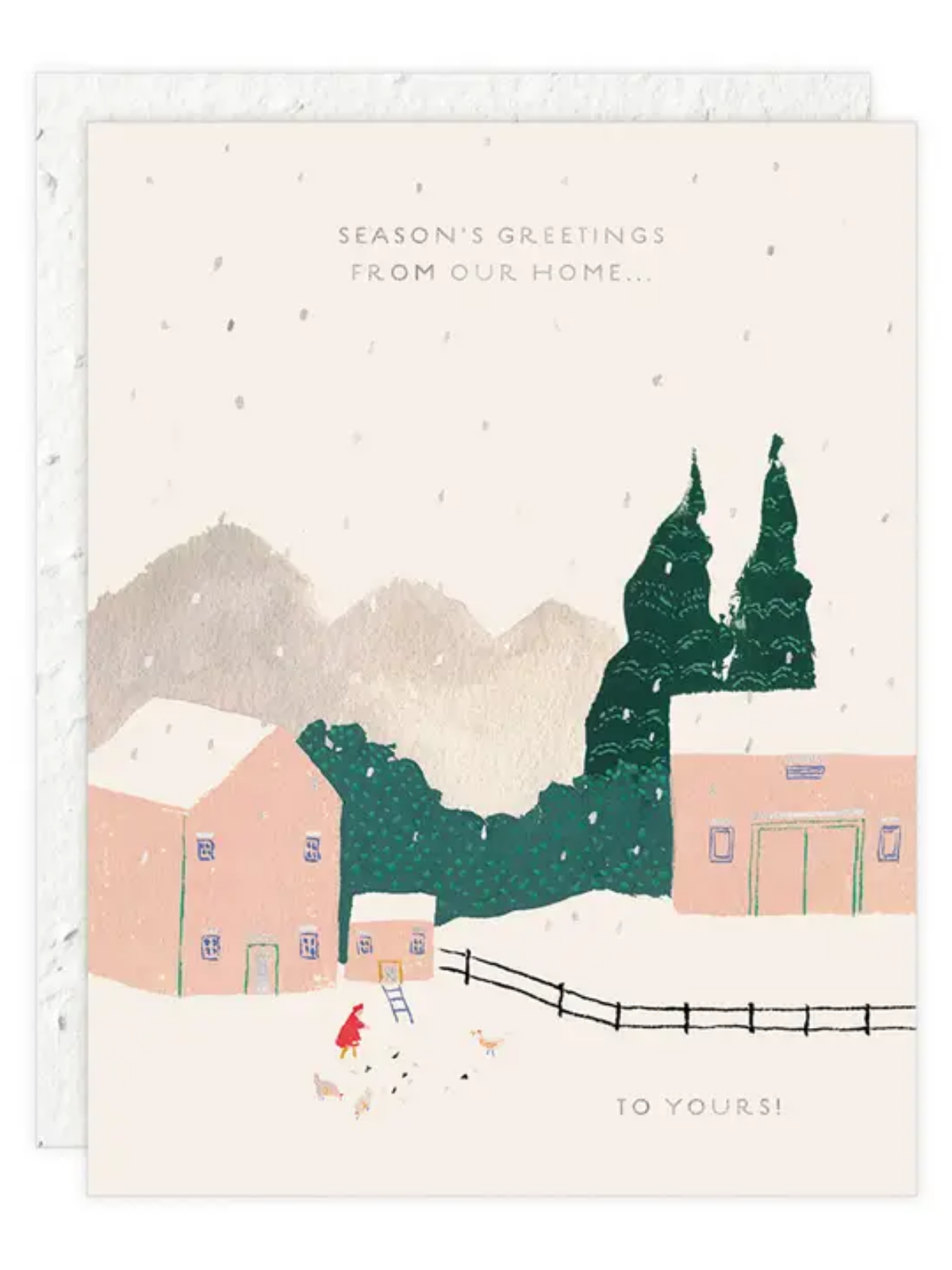 Snow Chickens - Seeded Holiday Card