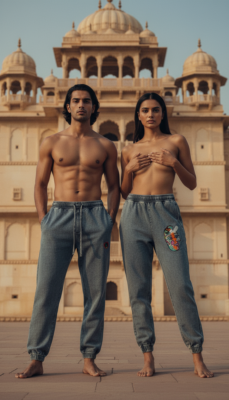 Love Bar Snow Wash Jogged Sweatpants