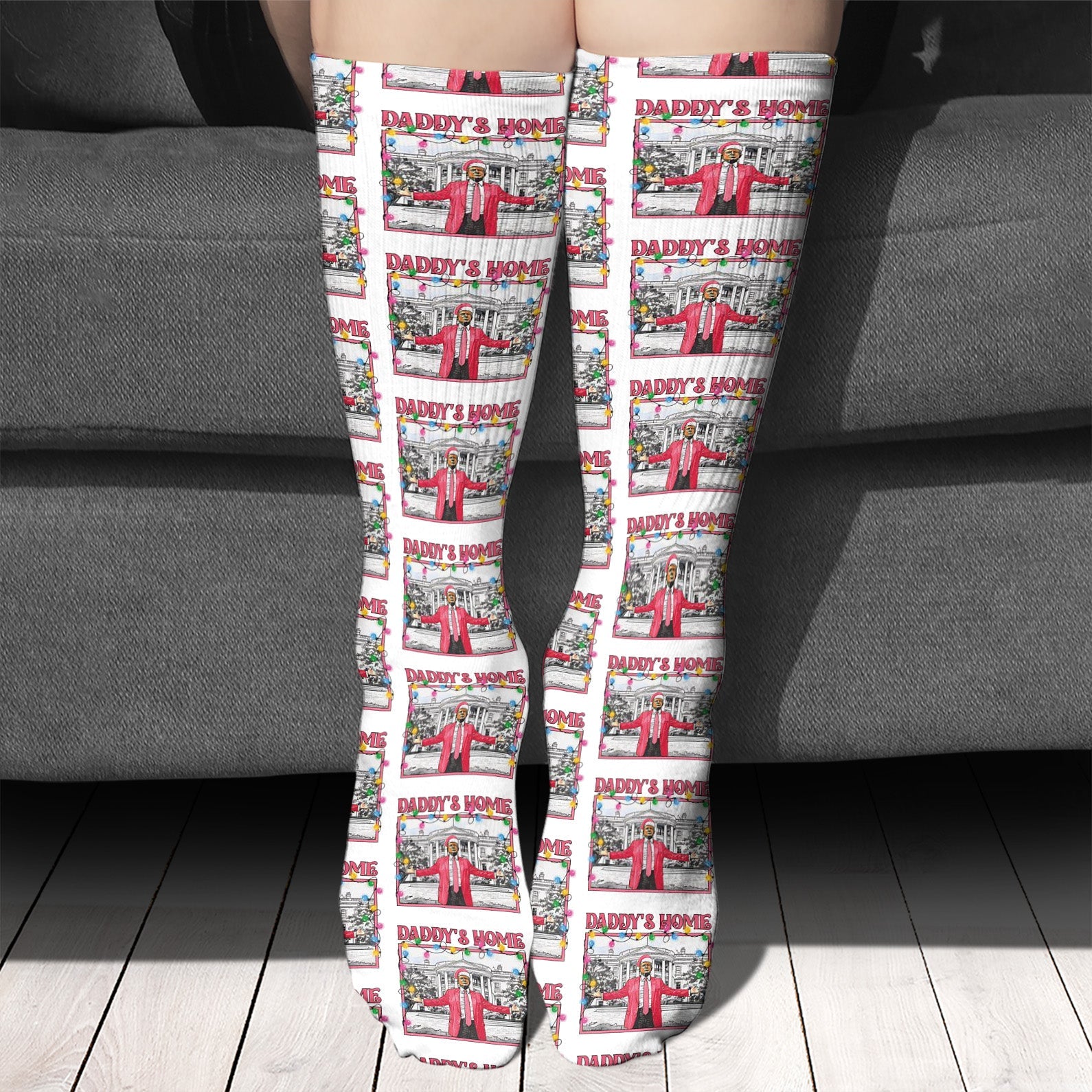Trump Daddy&amp;#39;s Home Socks, Funny Republican Gift for Christmas, MAGA Gift , Gift For Trump Supporters 681831 - GOP