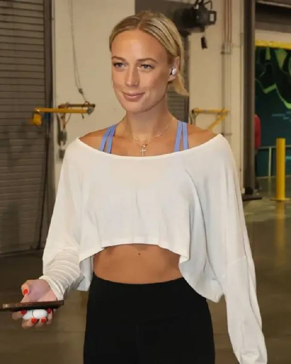 Sophie Cunningham Indiana Fever Off The Shoulder Crop Top