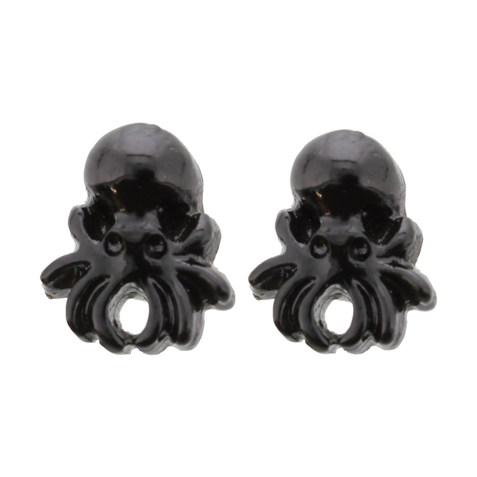 Sourpuss Earrings | Black Octopus Nautical Design