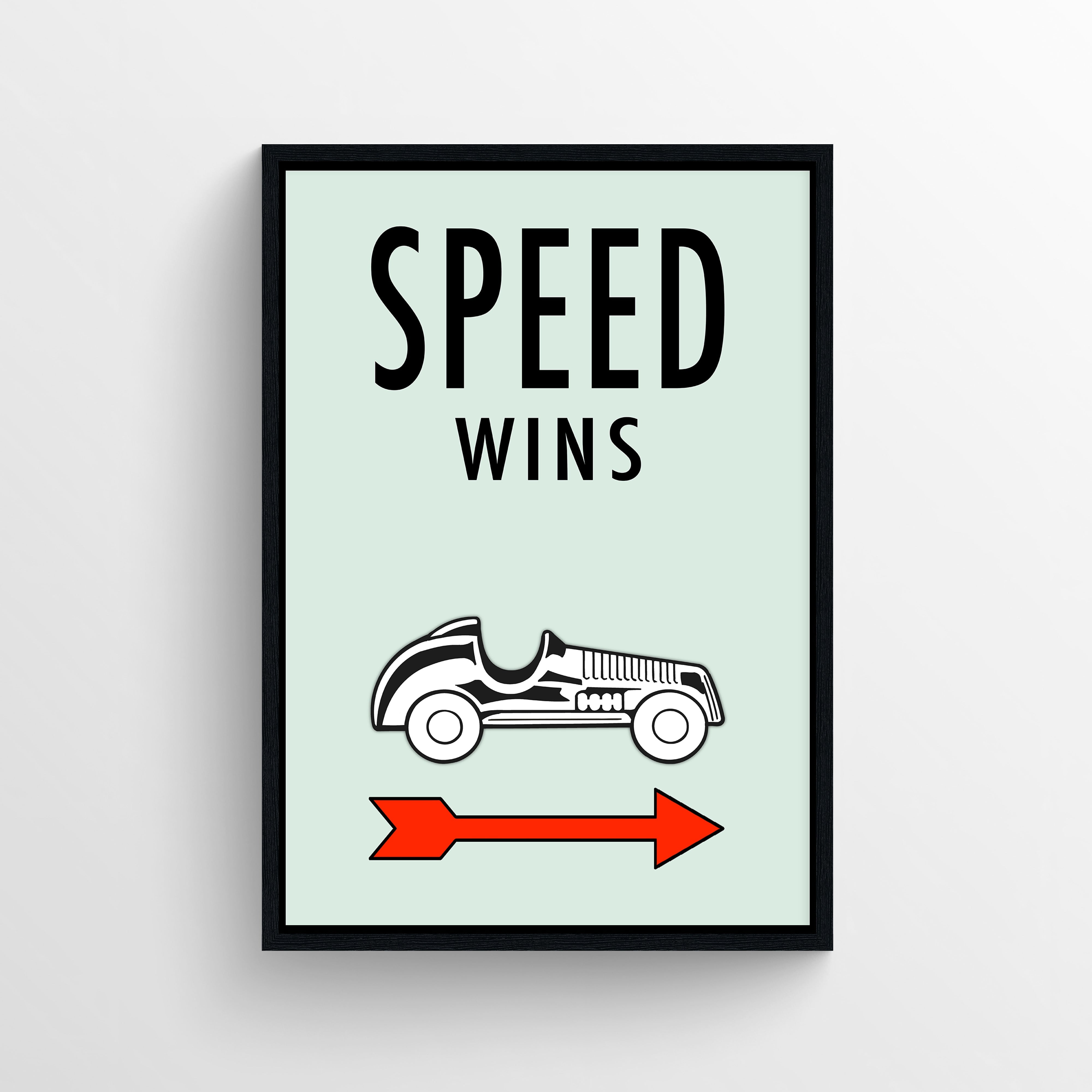 Speed Wins Monopoly Poster