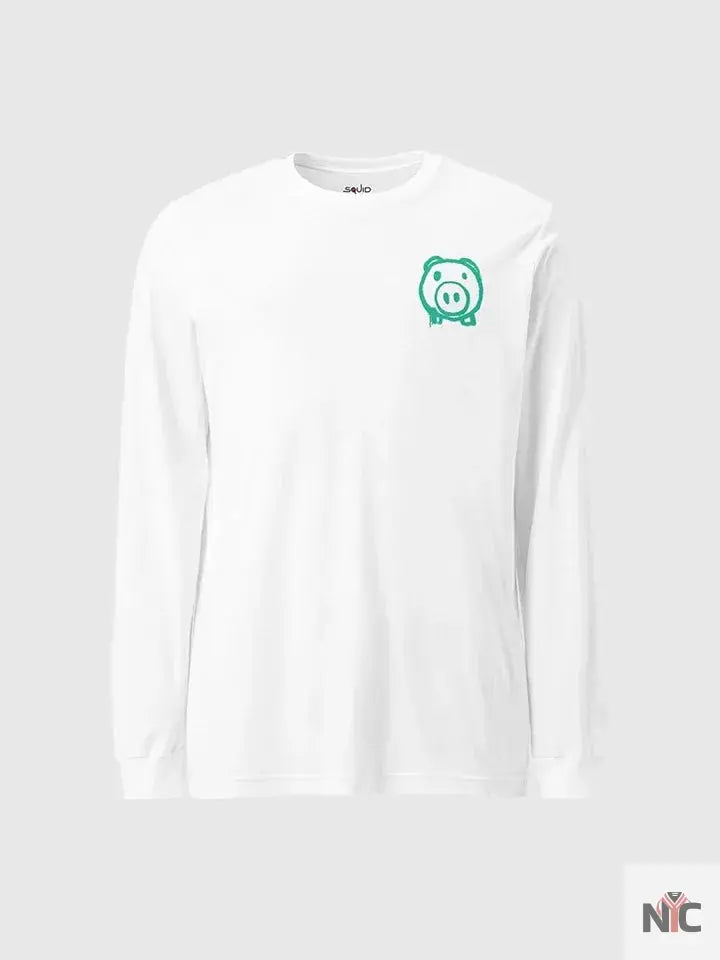 Squid Game Attention Long Sleeve White T-Shirt