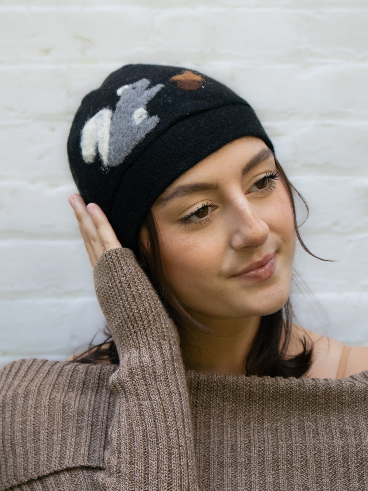 Squirrel Cashmere Hat - Adult