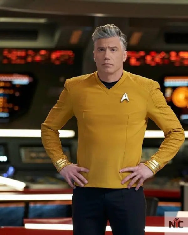 Star Trek Strange New Worlds Anson Mount Yellow Shirt