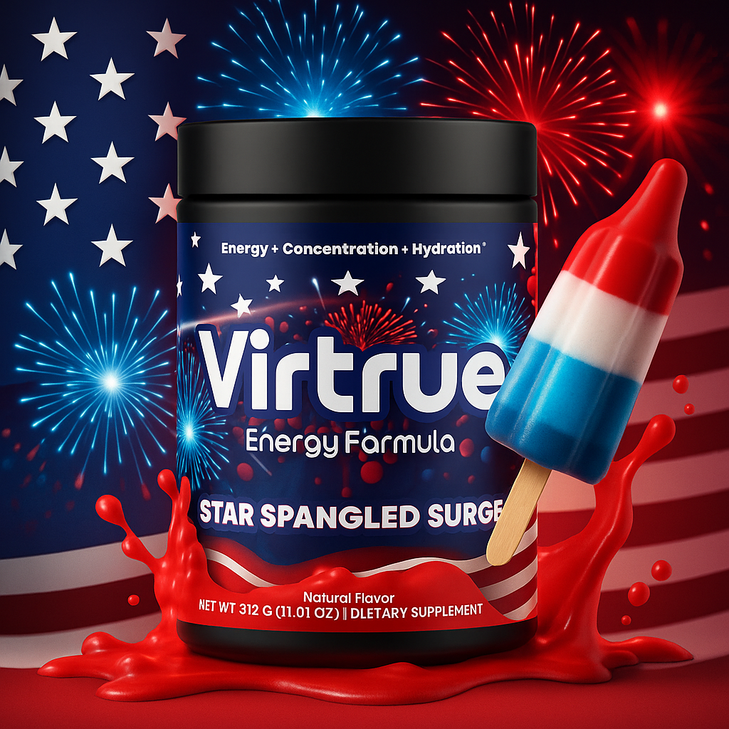 Star Spangled Surge Pre-Workout Energy Powder + Focus Boost &amp;amp; Hydration | Sugar Free