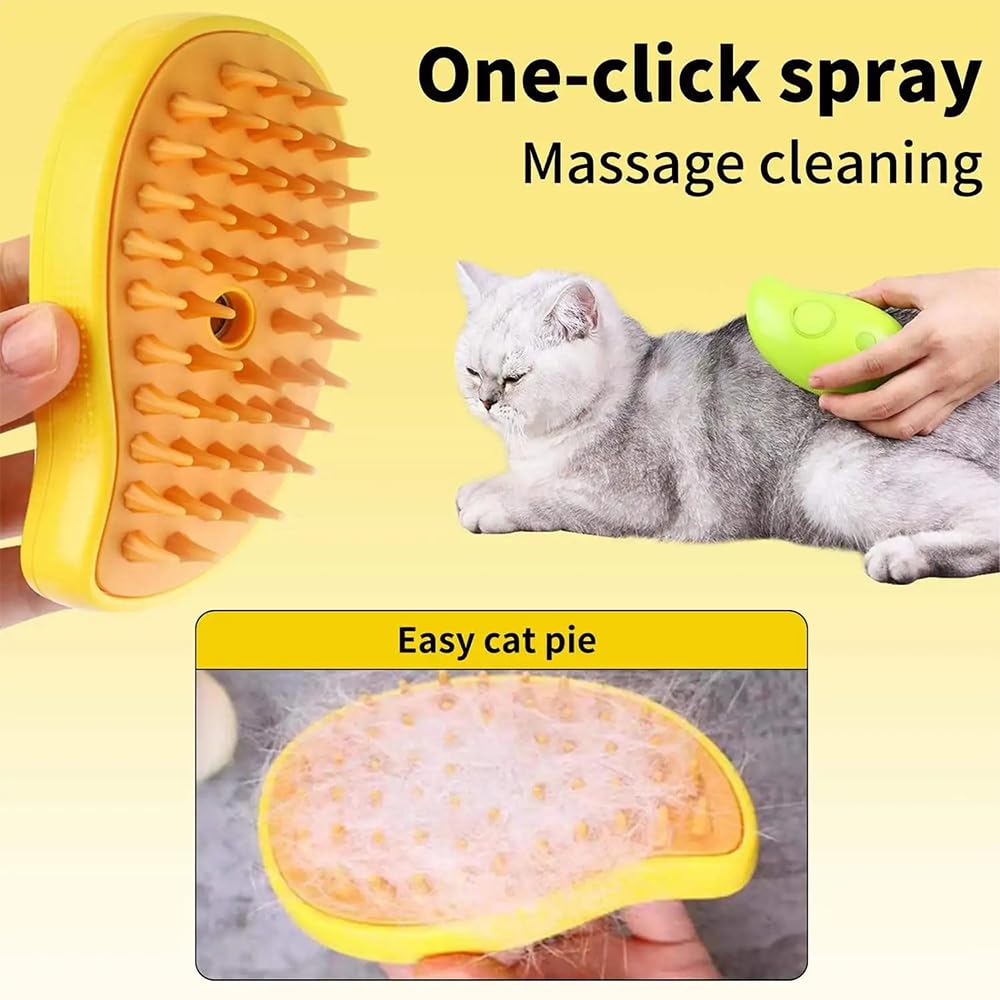 Steamy Pet Brush for Dogs&amp;Cats, Steaming for Grooming | ZAKAPOP