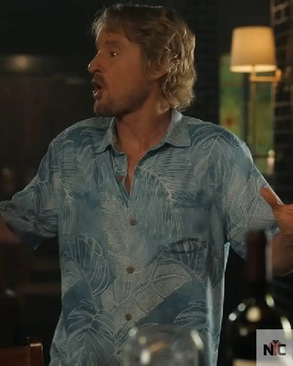 Stick Owen Wilson Blue Hawaiian Shirt