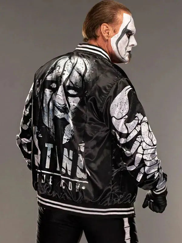 Sting All Elite Wrestling Black Varsity Jacket