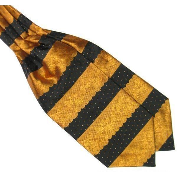 Striped Paisley Polka Ascot/Cravat Tie